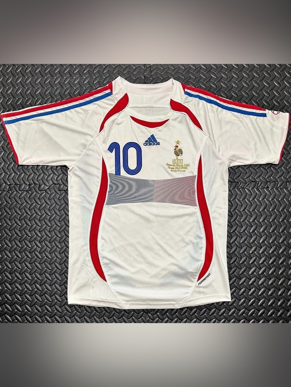 France 2006 World Cup Final Away Jersey Zinedine Zidane #10 Zidane Vintage Shirt
